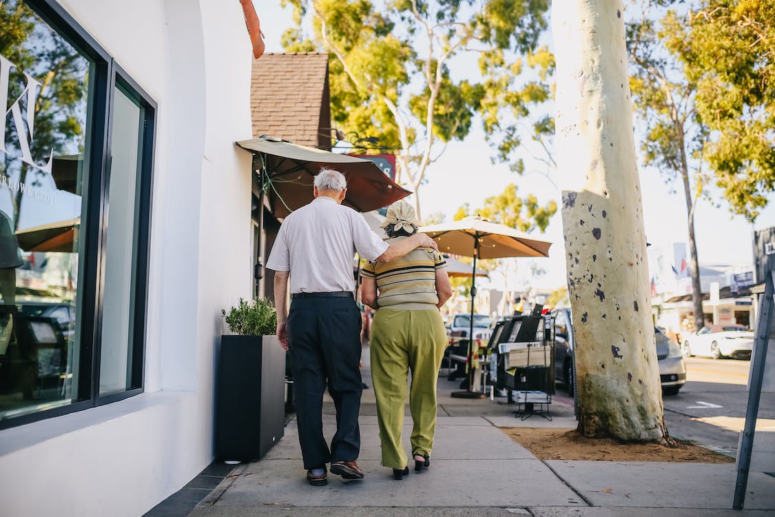 seniors taking a walk